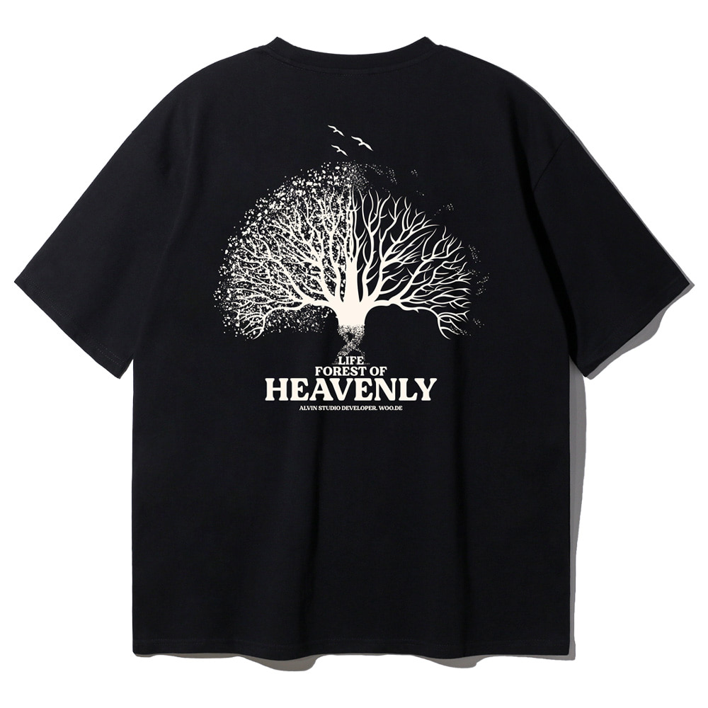 앨빈클로 FOREST OF HEAVENLY 오버핏 반팔티 AST4255 (3 COLOR)