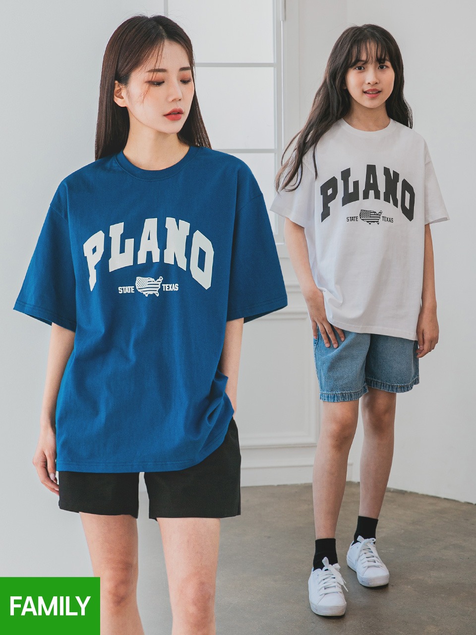 [패밀리룩] PLANO 반팔 티셔츠 J24859 3컬러